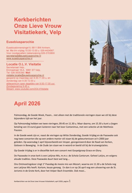 Pagina's van kerkberichten april 26