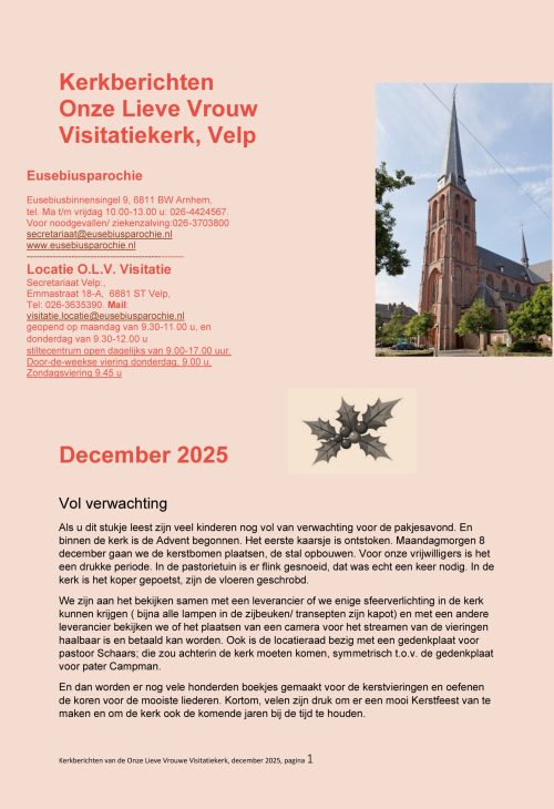 Pagina's van kerkberichten december 2025