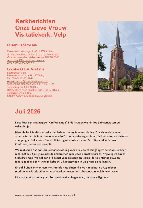 Pagina's van kerkberichten juli 26