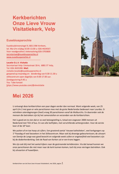 Pagina's van kerkberichten mei 26
