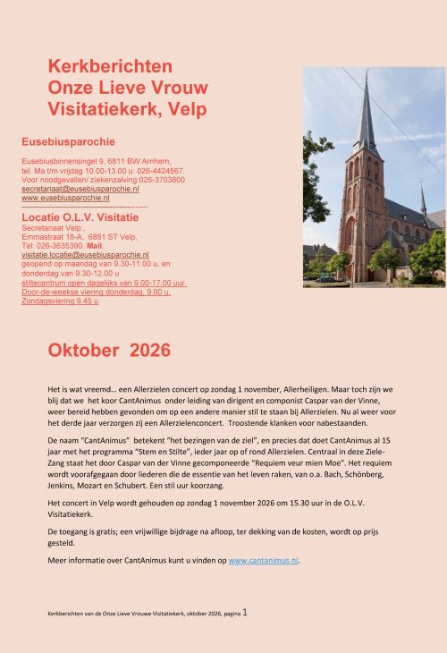 Pagina's van kerkberichten okt 26