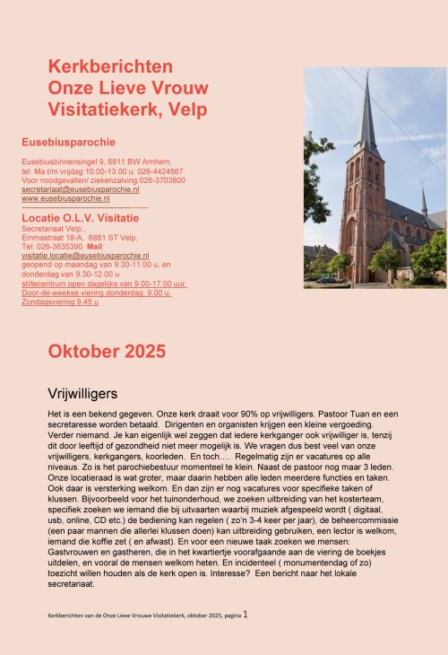 Pagina’s van kerkberichten oktober 2025 Pagina's van kerkberichten oktober 2025